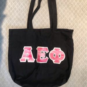 AEPHI Stitched Letter Tote Bag